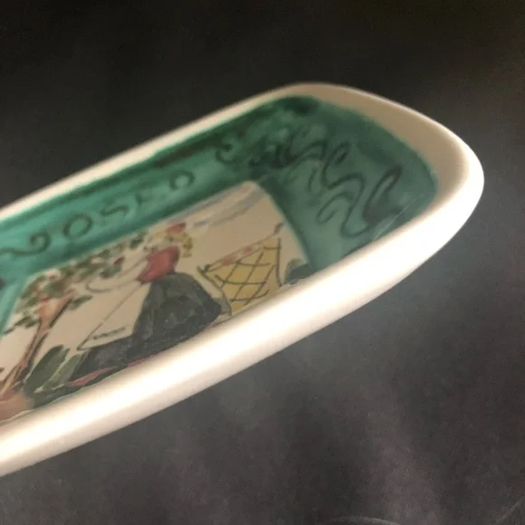 Vintage MCM Handmade Pottery Trinket Dish Plate Made in Norway - Oslo - Picture 6 of 8